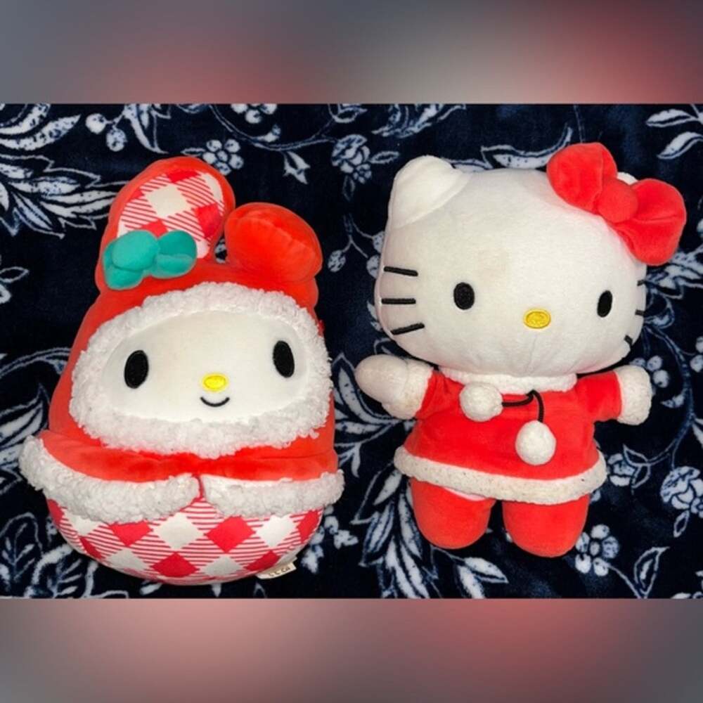 2pc Hello Kitty Plush & My Melody Squishmallow